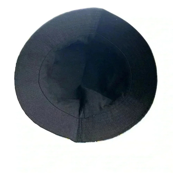 Boutique Handcrafted OSFM Multi-Colored Flirty Floral Zinnias Bucket Hat Beach - Picture 6 of 7